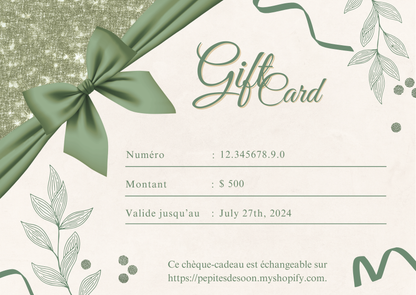 Carte cadeaux