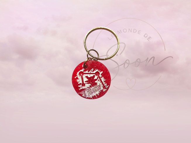 Fond Rouge, Ecriture Argent